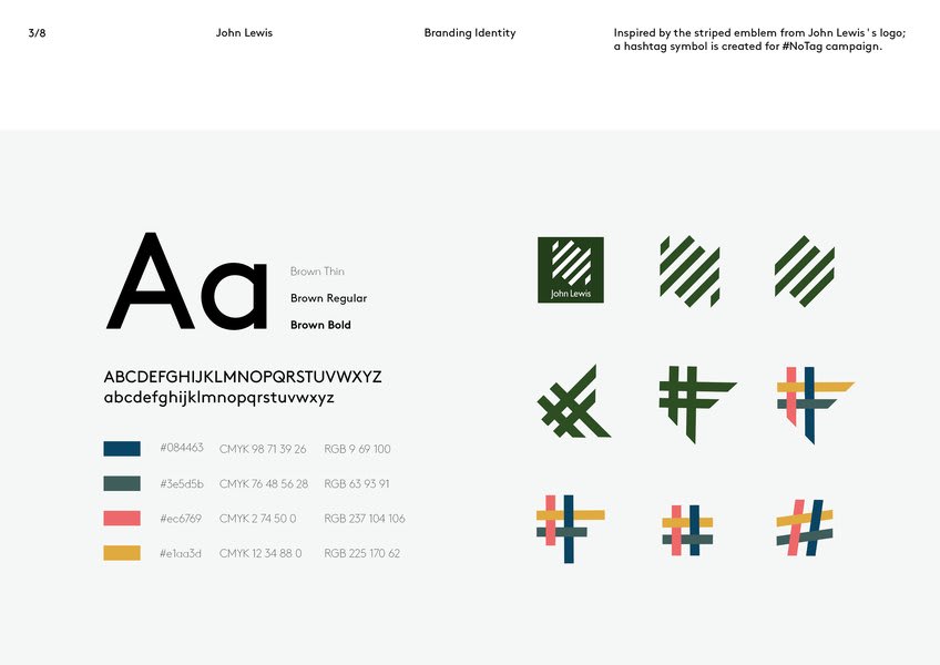 A digital graphic design of hashtags and typography