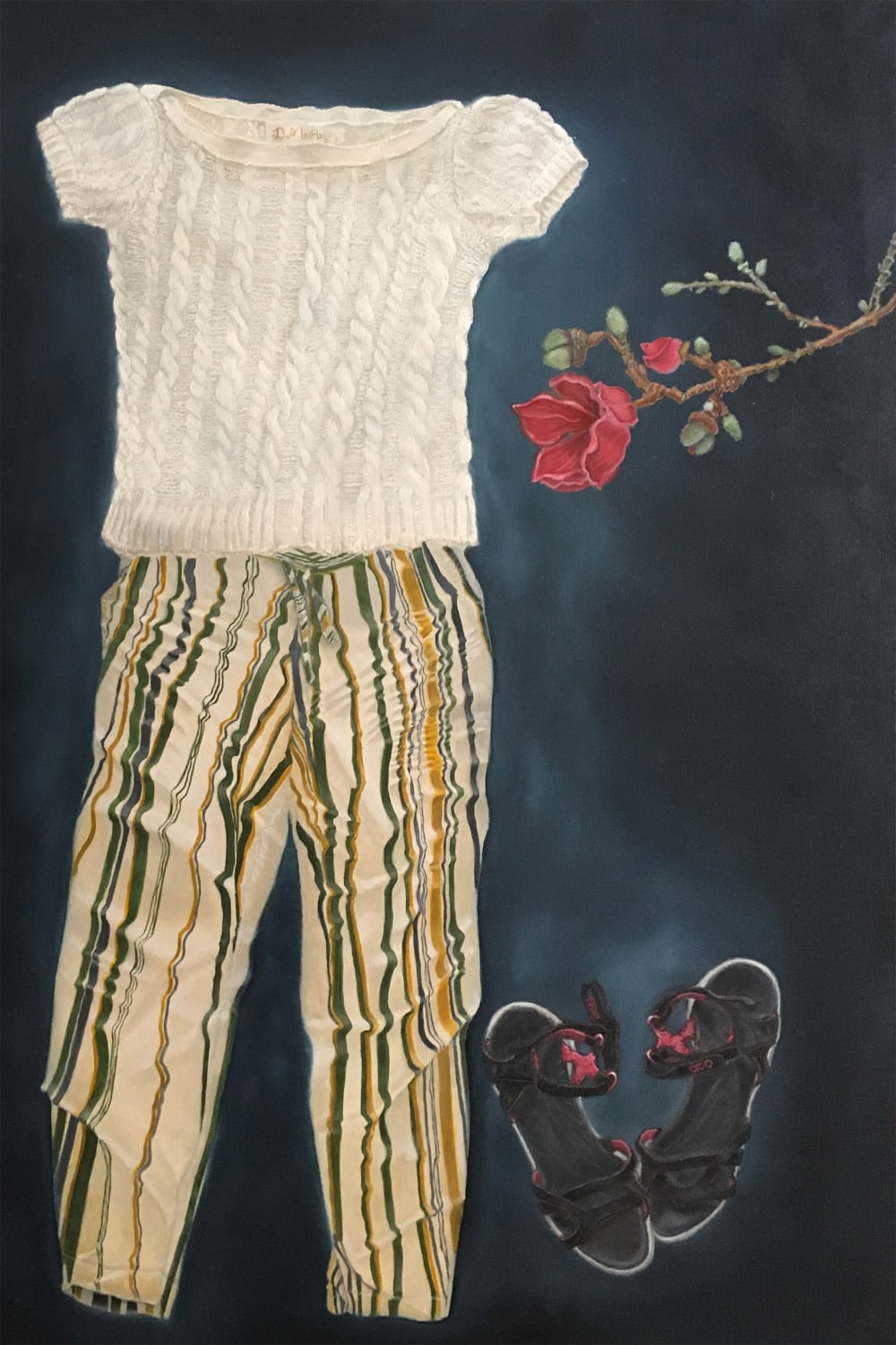 realistic painting of clothing