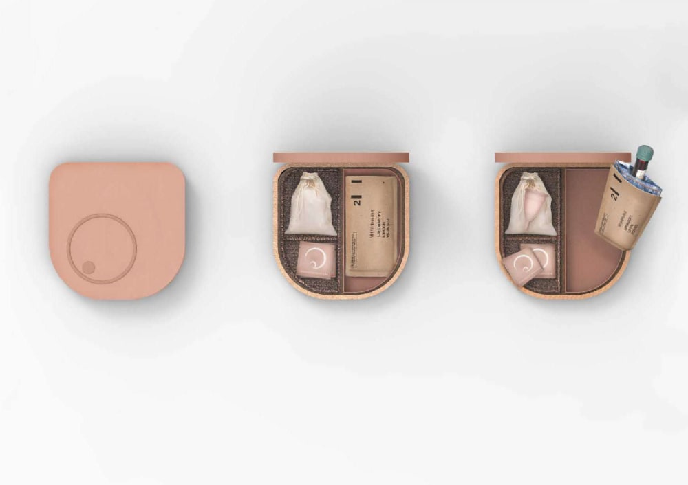 Three toolkits with menstrual cups