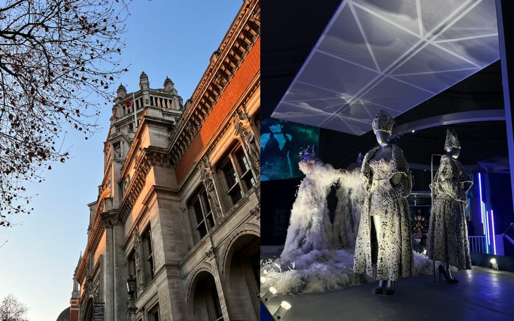 Double photo taken at the DIVA exhibition