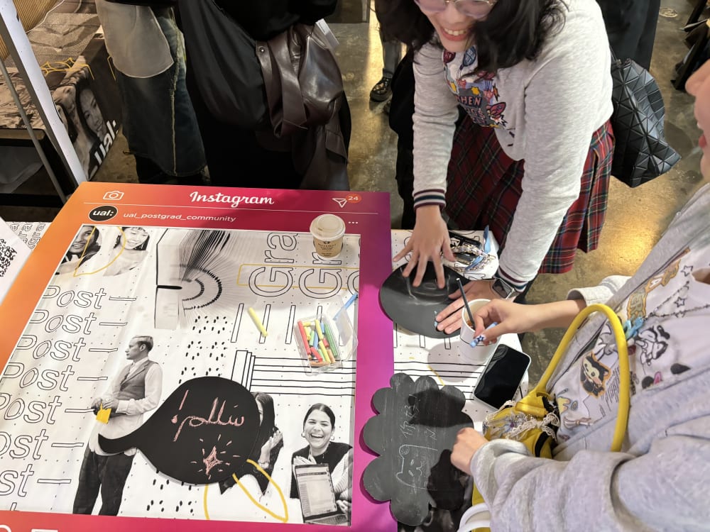 students posing for a photo at an event