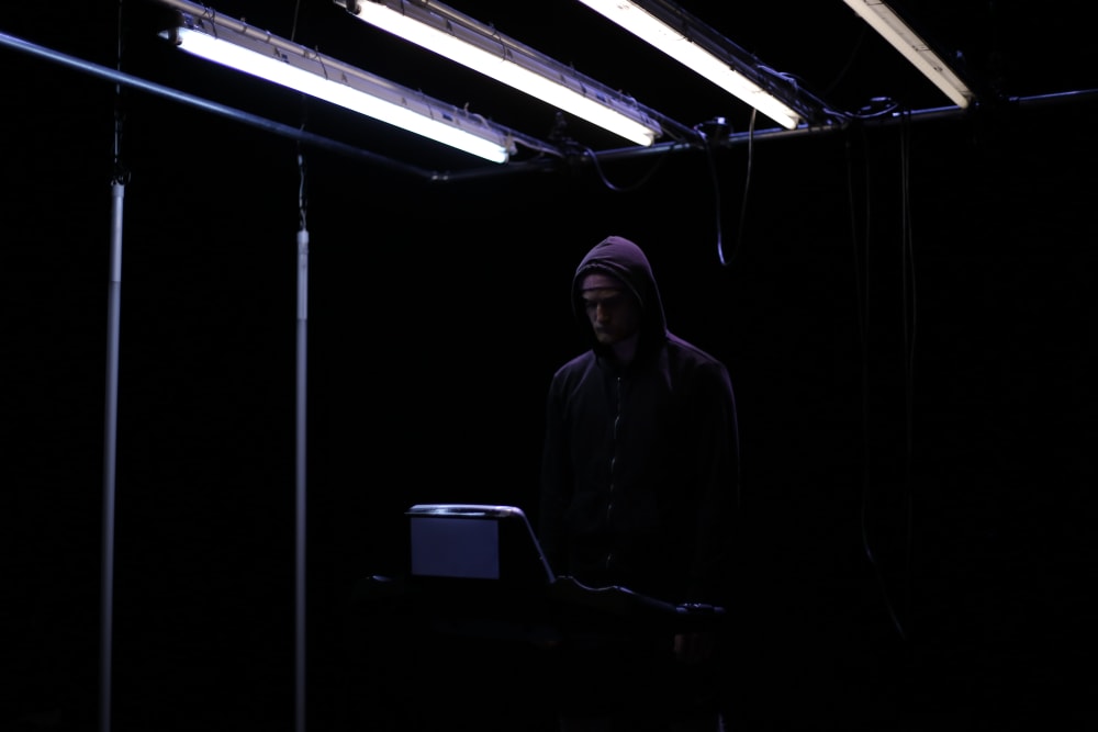 Man standing on treadmill