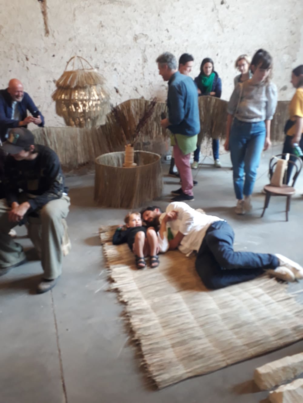 Participants experiencing the space