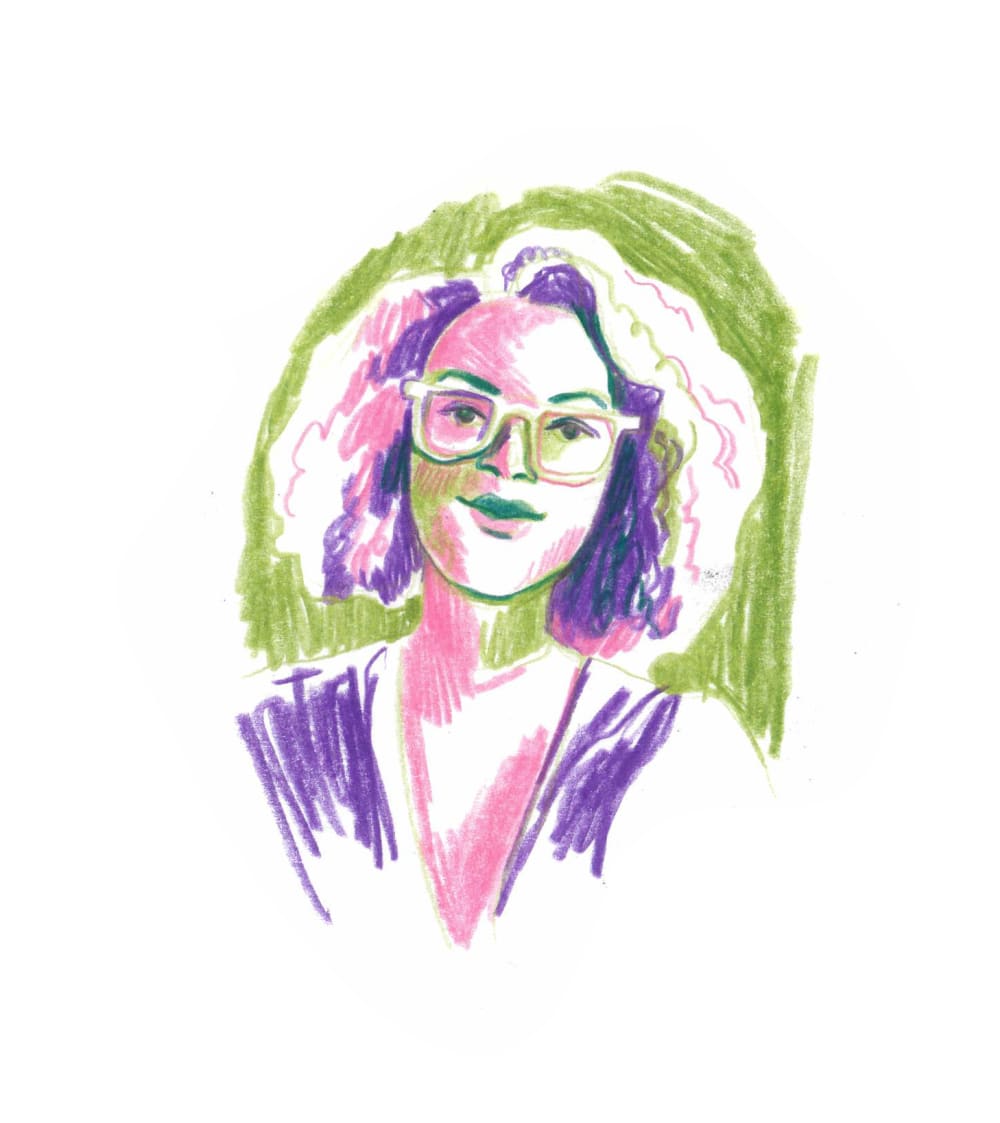 illustration of a person with glasses