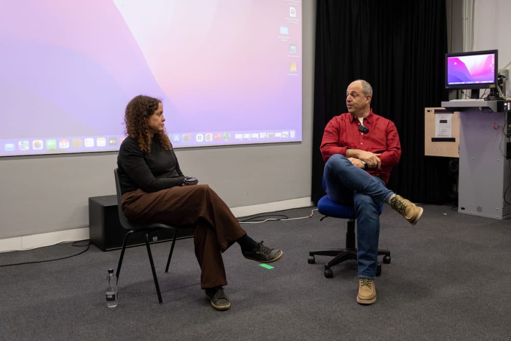 Carol Nehra in conversation with Simon Chinn at LCC