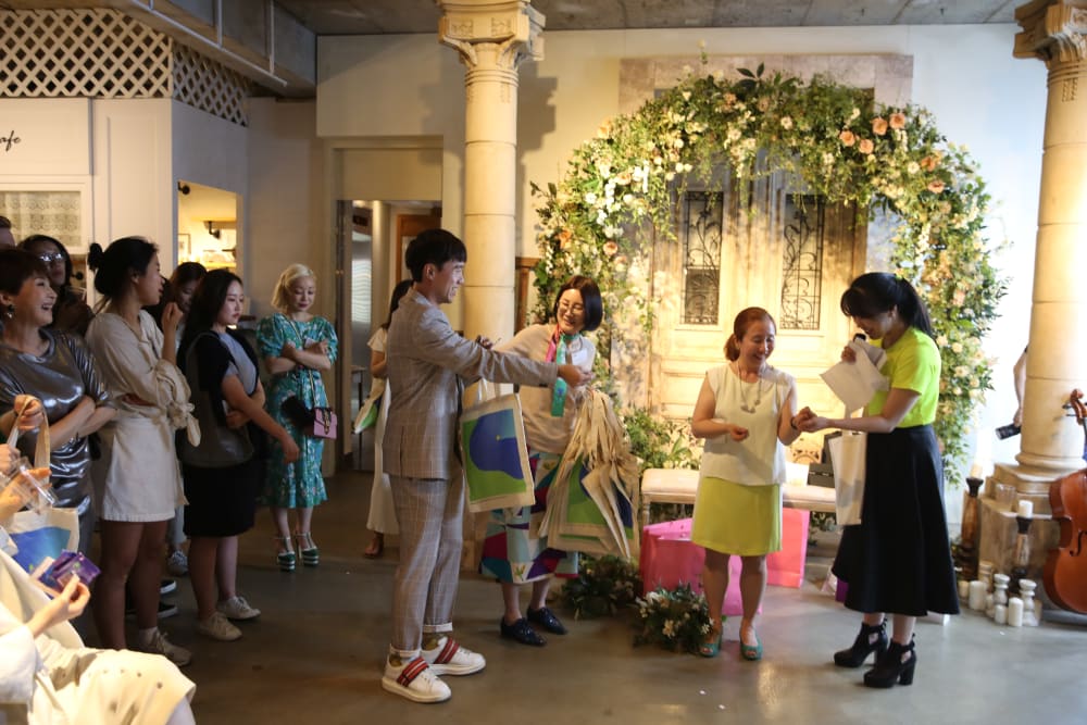 People listening to a presentation