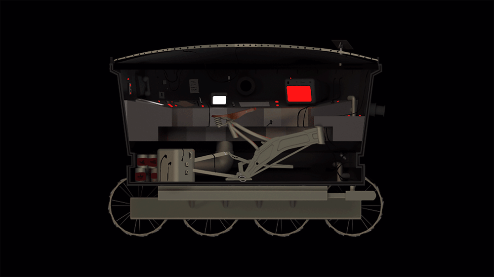 Digital concept design of alien like creature as train driver