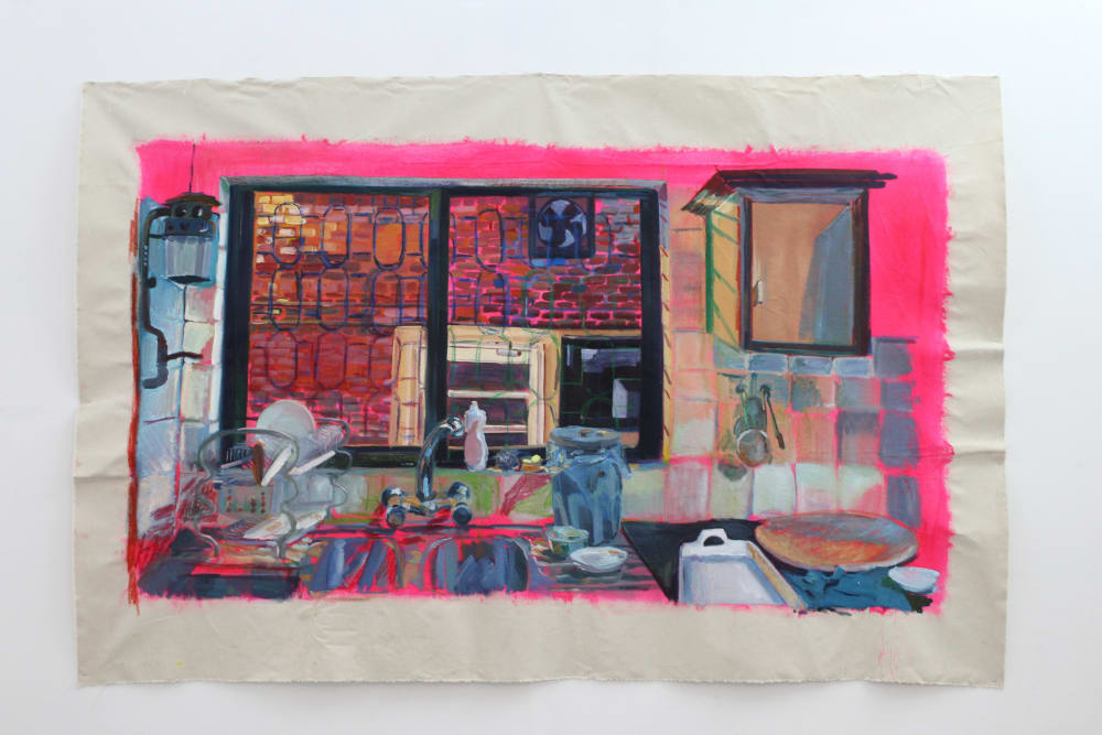 Painting of a kitchen sink