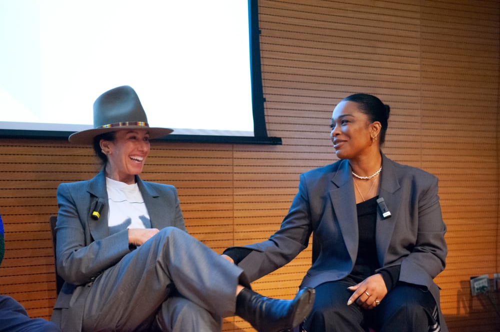 Maxine and Sharmadean laughing together