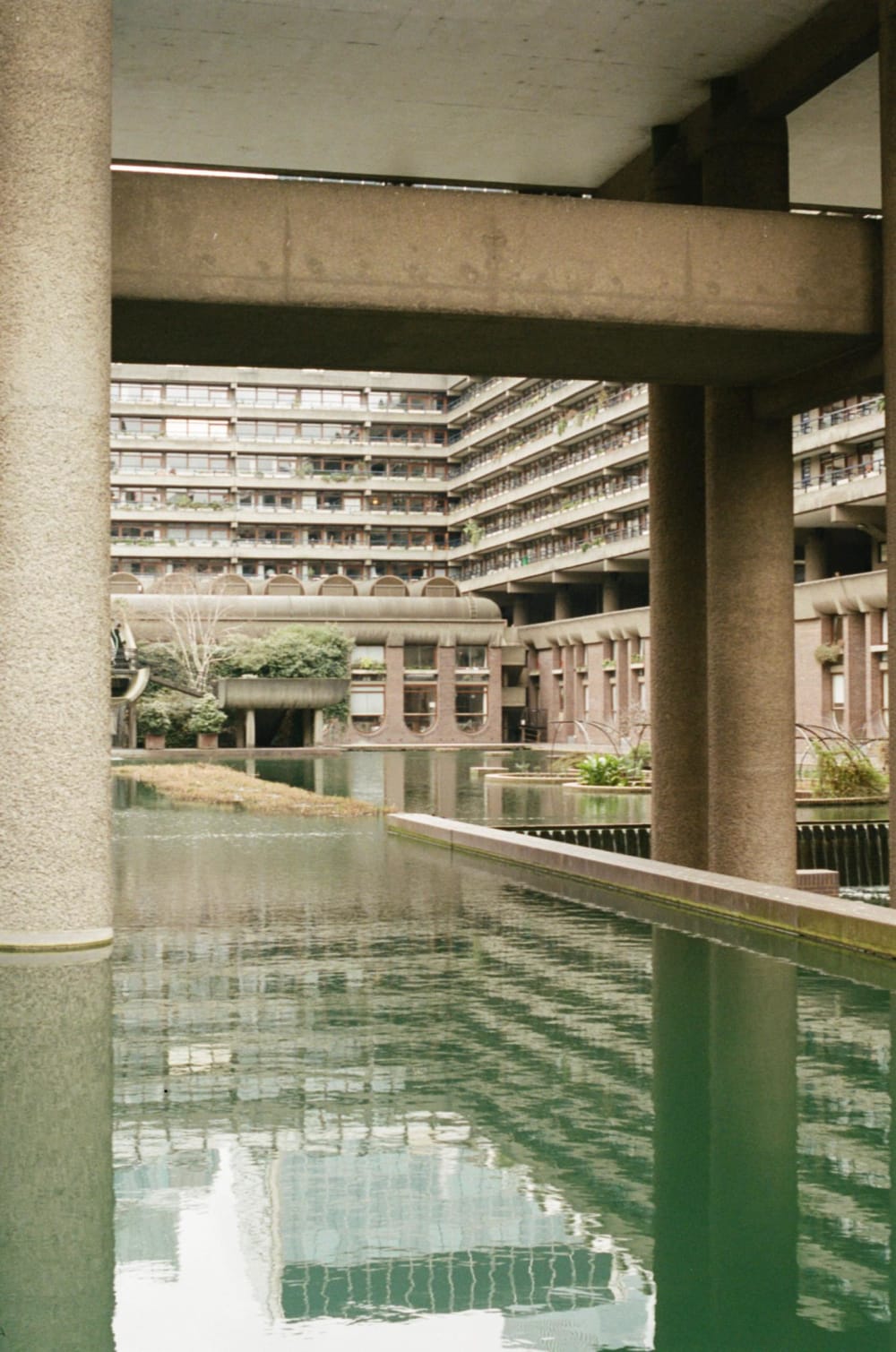 a photo of the barbican estate's waterway