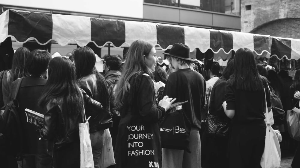 Students at a job fair