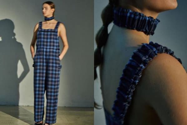 Womesnwear look against a white background