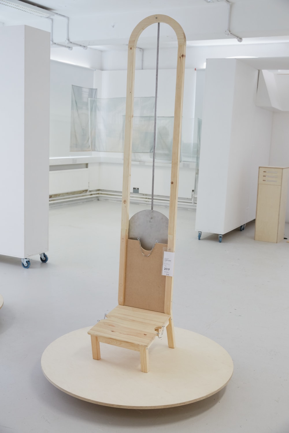 Hacker chairs ritual project FDA and BA Interior Design, Chelsea College of Arts, FDA & BA Interior Design, Guillotine chair by Gigi Elliot and Meera Jairaj