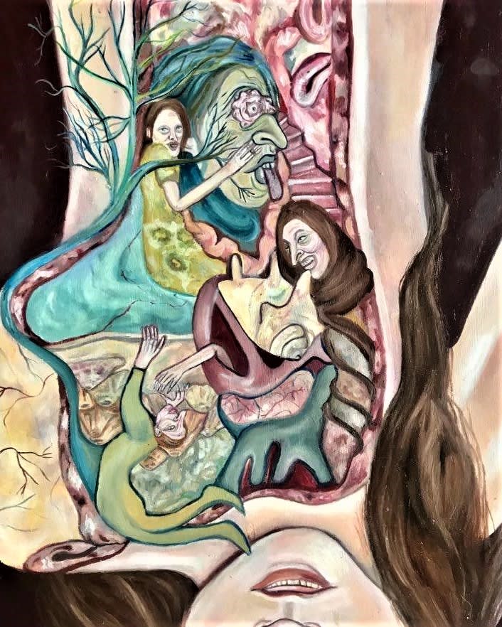 Canvas painting by Ellie Home