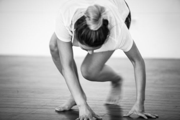 Female dancer black and white