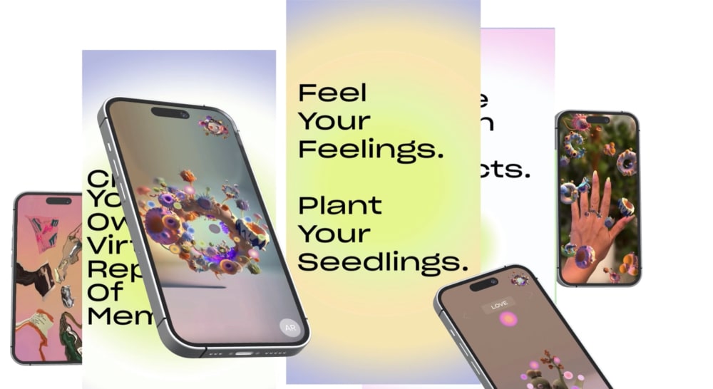 Graphic showing iphone screens