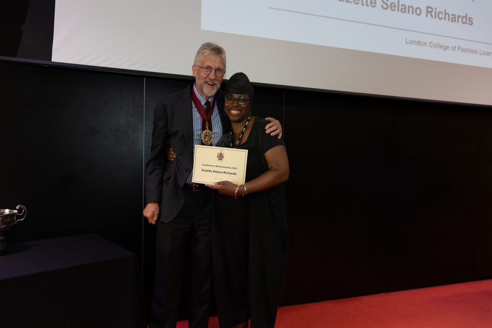 student winning award