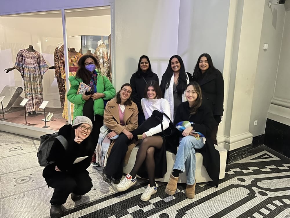 Group shot of students outside of the diva exhibition