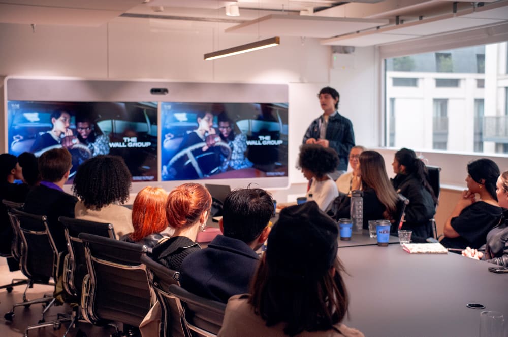 People listening at a talk