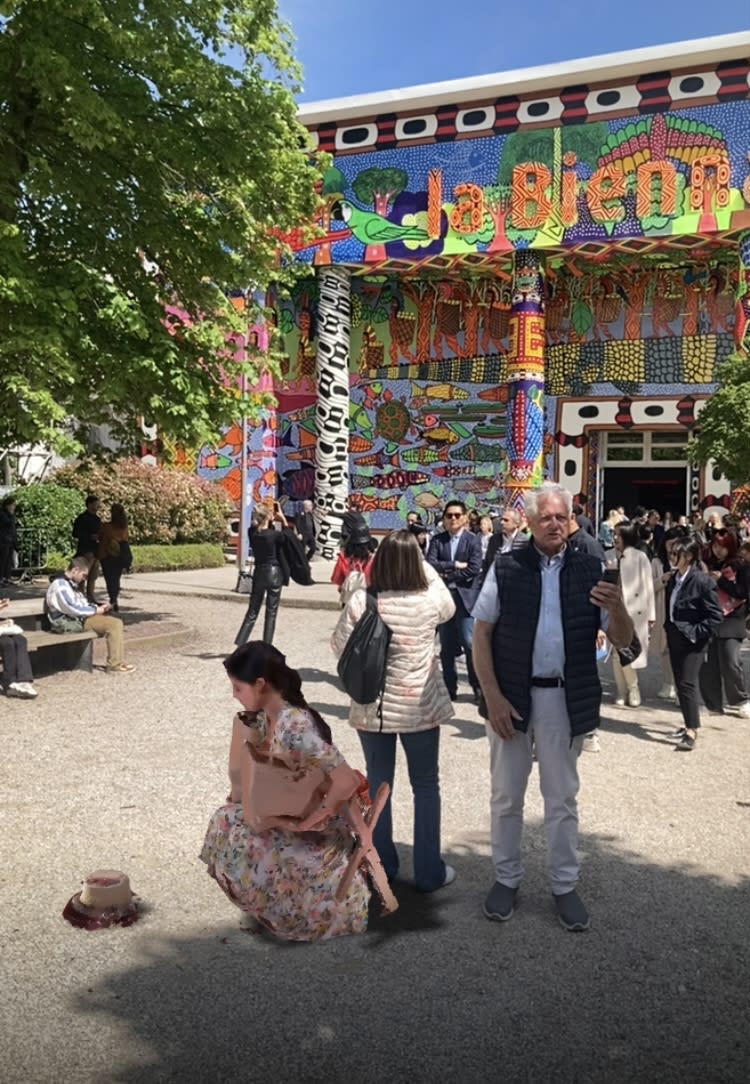 a photograph of people attending the venice biennale