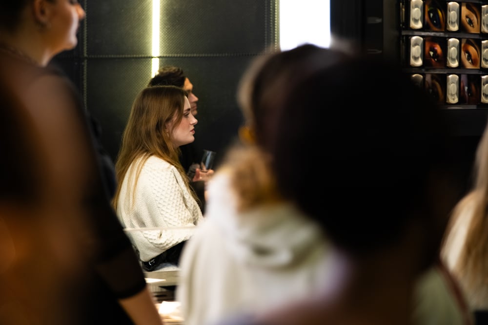 close-up of a person in the public