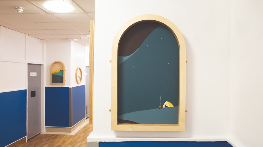 St Pancras Hospital corridor - The Journey by Javiera Godoy and Peggy Wang