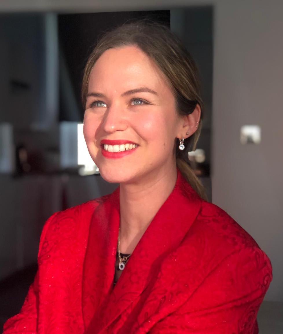 student smiling to camera