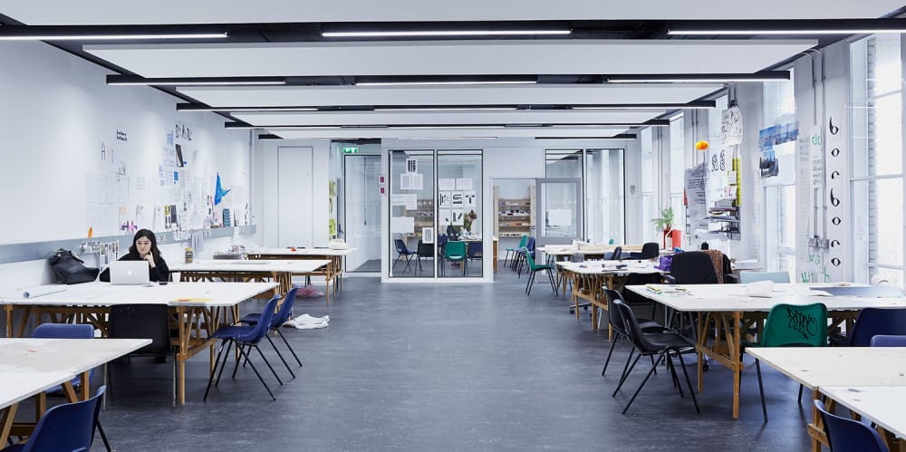 BA Graphic Design studio at Camberwell College of Arts.