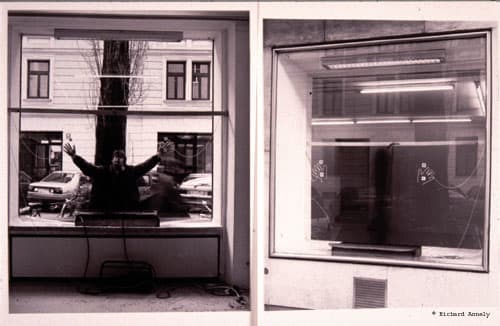 2 black and white photos of work by Richard