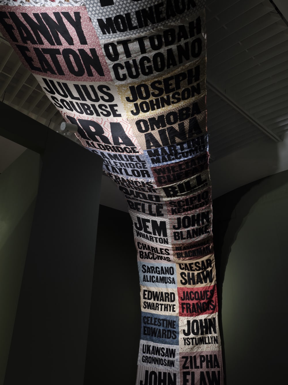 Jahnavi Inniss's quilt exhibited at the Fitzwilliam Museum, Cambridge. Image credits: Jahnavi Inniss.