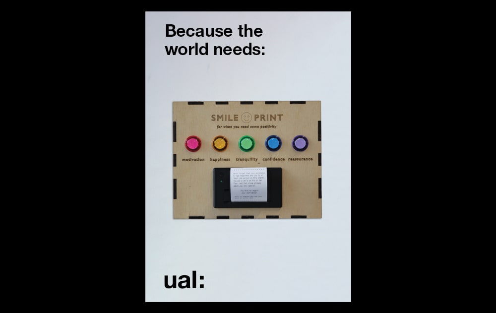UAL Postgraduate Guide PDF Download Cover - work by Anna Tsuda studying MSc Creative Computing at UAL Creative Computing Institute