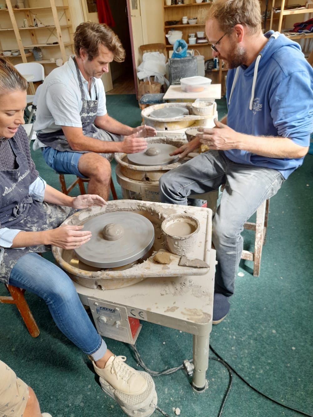 Alex Allpress teaching clay throwing