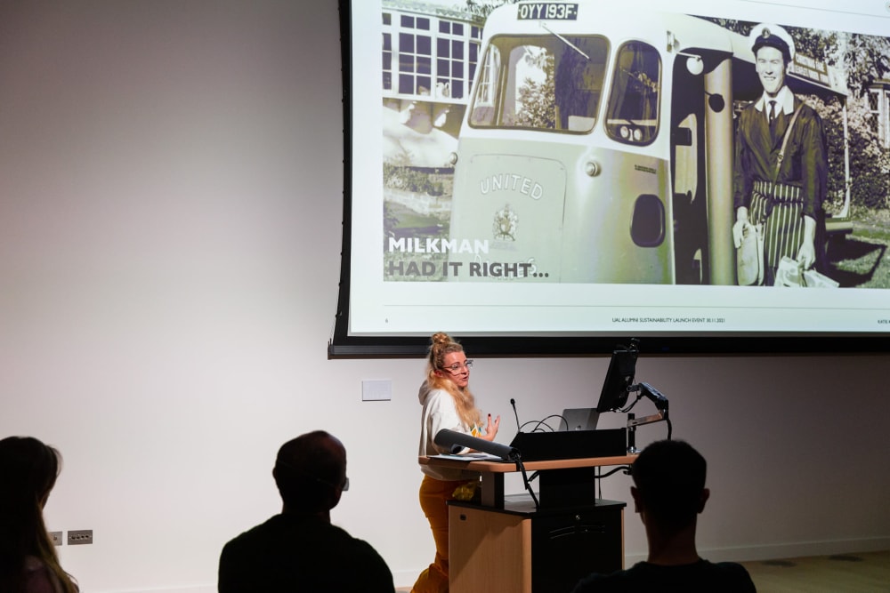 Katie Kubrak during her presentation
