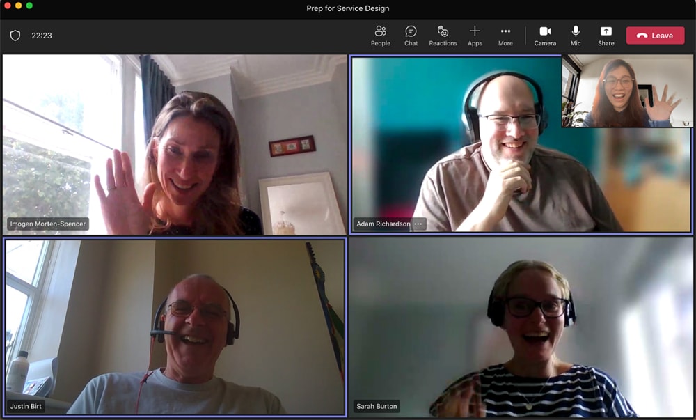 Screenshot of a Microsoft Teams call.