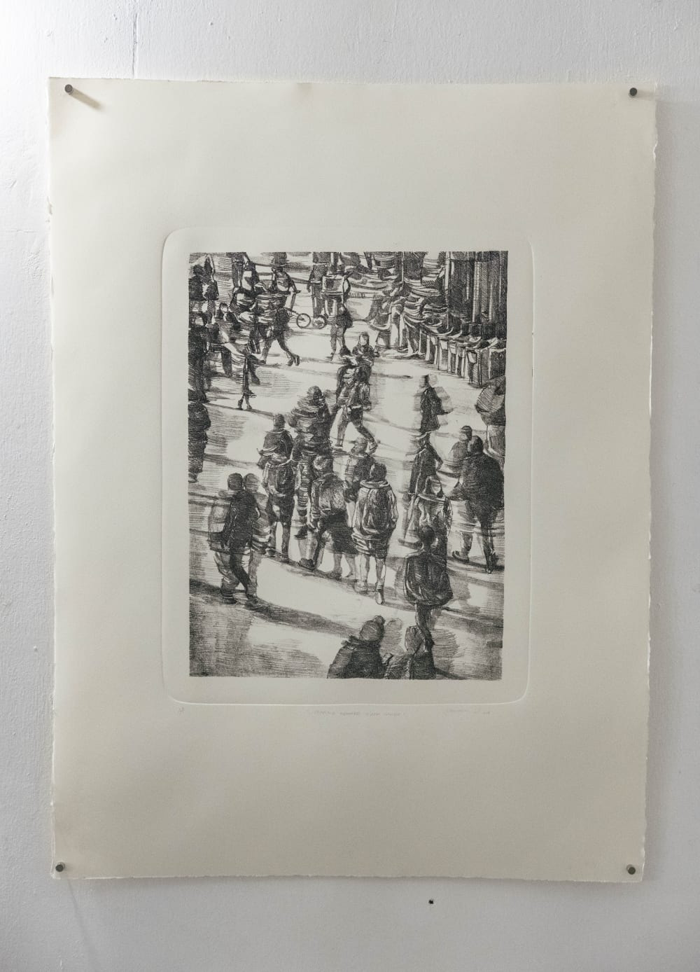 lithgraph drawing on a wall