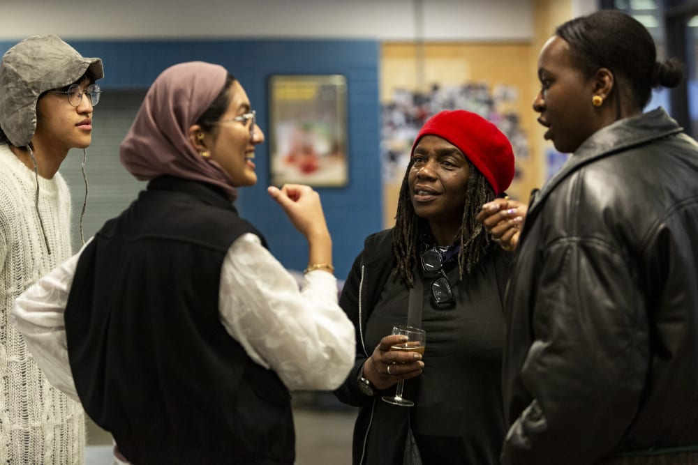 People standing and chatting
