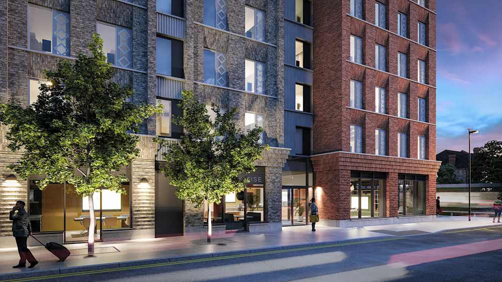 Architects digital render of Signal House UAL Halls of Residence