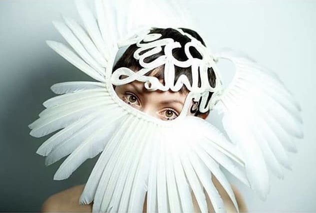 Head piece made with flowers