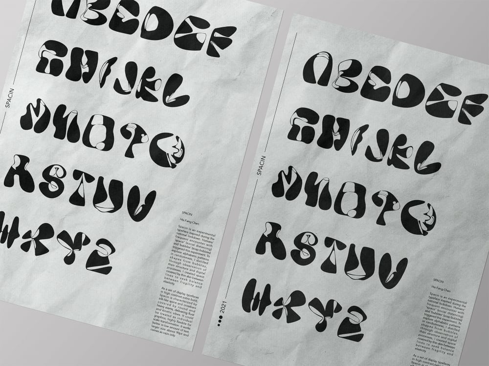 Full alphabet in black and white