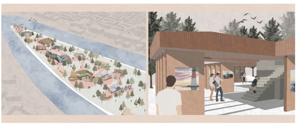 designs for a healing place for the residents of a post-industrial city.