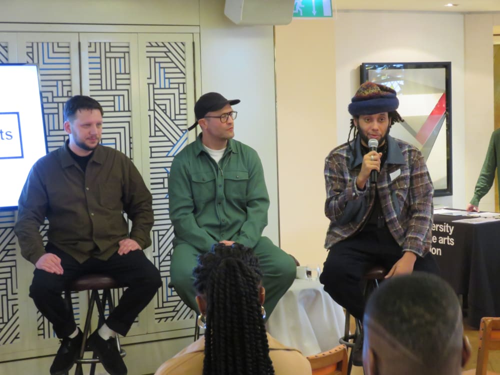 Panel discussion speakers at the LCF Founder Club event