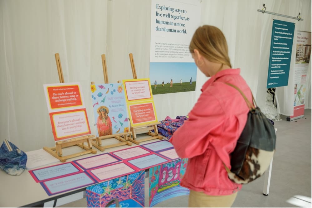 Visitor looking at the display of ‘Out of this world’. Image Credit: Alexa Pollmann.