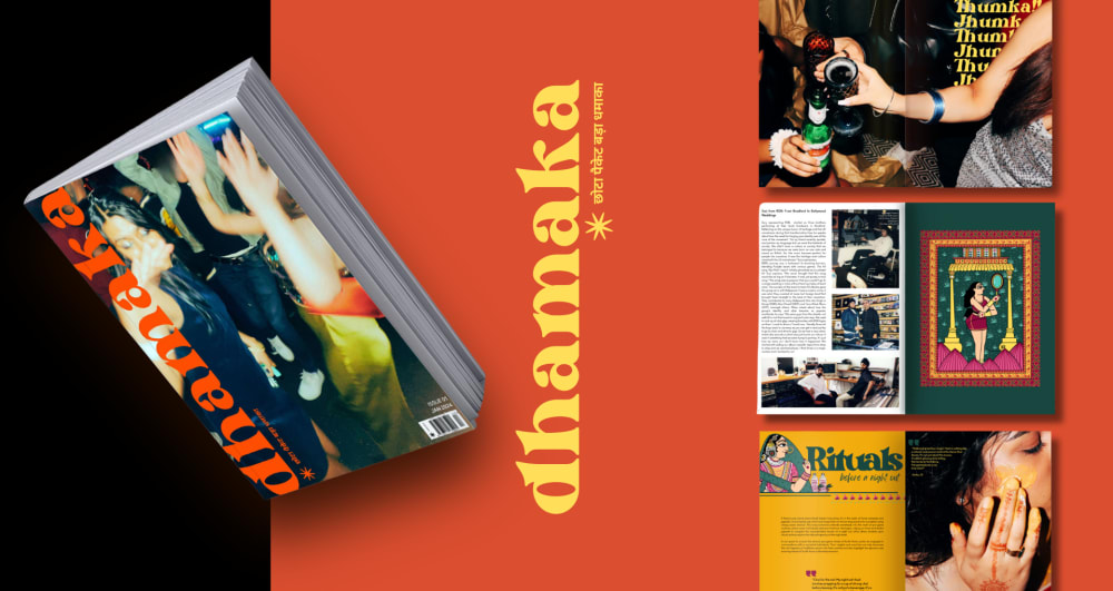 dhamaka magazine and some of the pages from it.