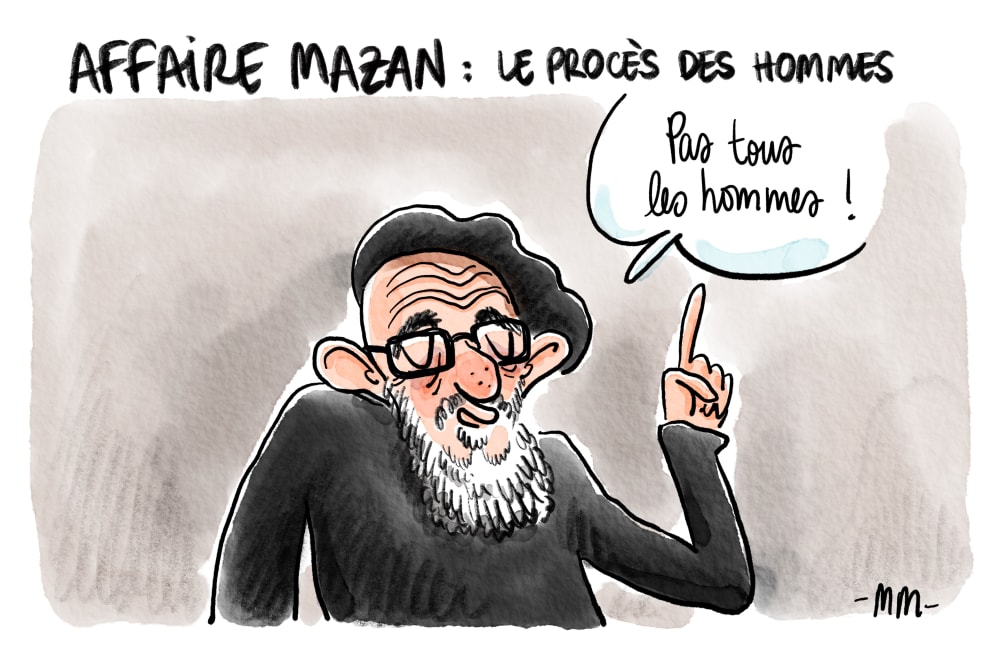 A man in a beret and black polo neck, saying 