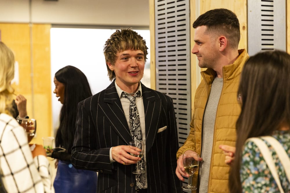 People standing and chatting