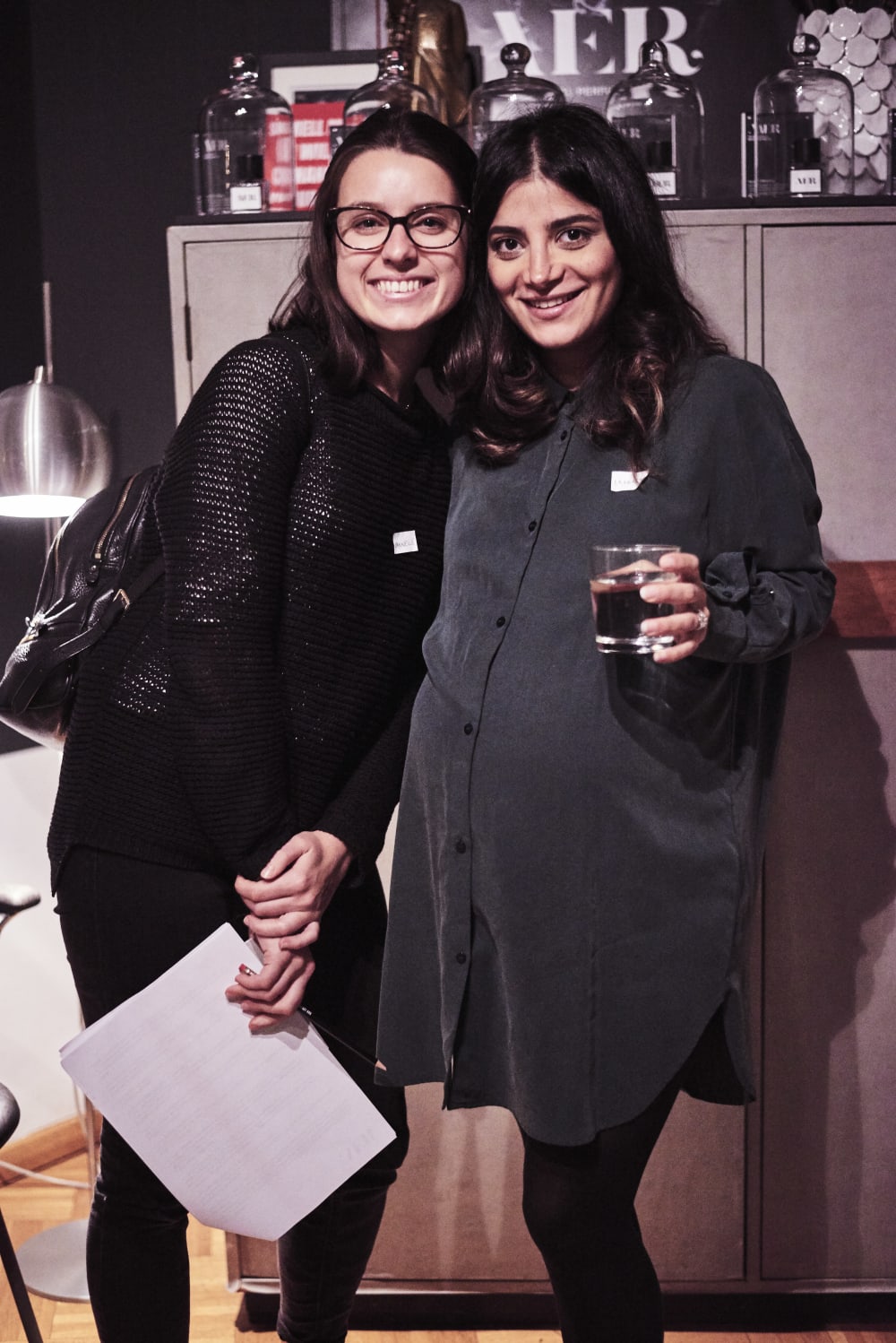 Guests hugging at the workshop in Berlin