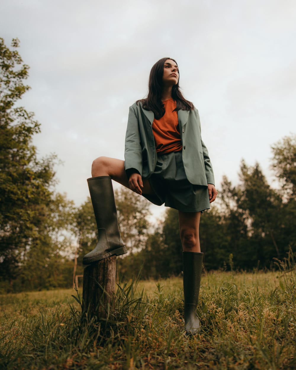 model wearing YQUAL clothes