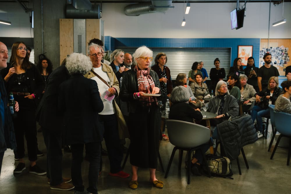 Guests in the CSM canteen at the event