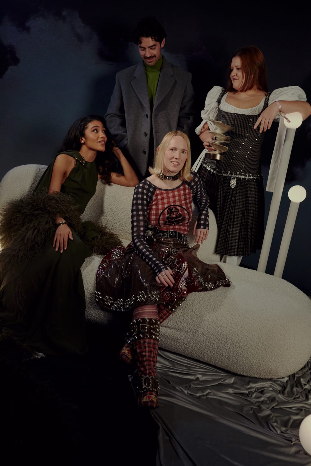 Joe Jonas, Emma Chopova, Olivia Dean and Laura Lowena-Irons 