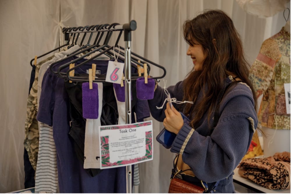 Visitor interacting with Kayleigh Parkes project. Image Credit: Alexa Pollmann.
